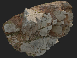 3d scanned cliff face a 3D-Modell