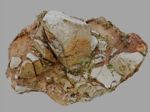 3d scanned cliff face b 3Dモデル