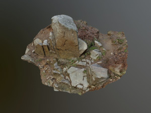 3d scanned cliff face b 3Dモデル