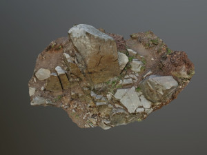 3d scanned cliff face b 3Dモデル
