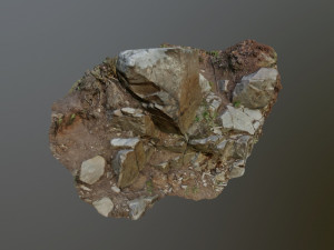 3d scanned cliff face b 3Dモデル