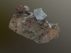 3d scanned cliff face b 3Dモデル
