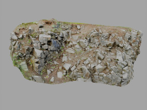 3d scanned cliff face c 3D-Modell