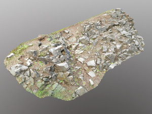 3d scanned cliff face c 3D-Modell