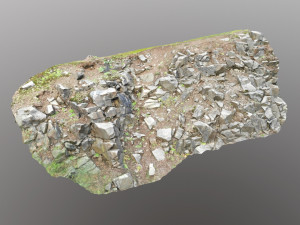 3d scanned cliff face c 3D-Modell