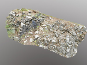 3d scanned cliff face c 3D-Modell