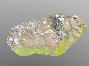 3d scanned cliff face c 3D-Modell
