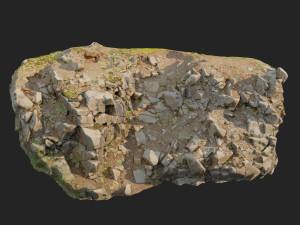 3d scanned cliff face c 3D-Modell