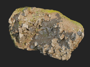 3d scanned cliff face c 3D-Modell