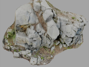 3d scanned cliff face e 3D मॉडल