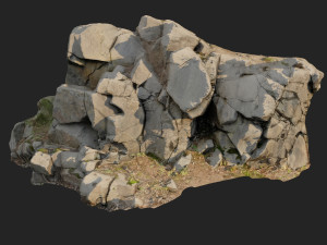 3d scanned cliff face e 3D मॉडल