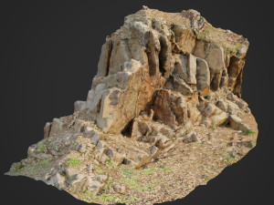 3d scanned cliff face f 3D Модель