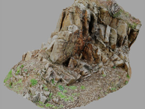 3d scanned cliff face f 3D मॉडल