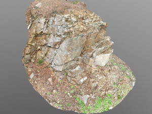 3d scanned cliff face f 3D मॉडल