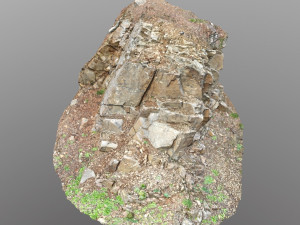 3d scanned cliff face f 3D मॉडल
