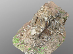 3d scanned cliff face f 3D Model