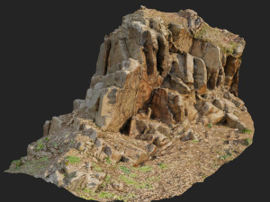 3d scanned cliff face f 3D मॉडल