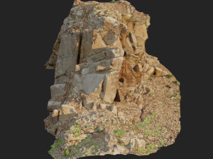 3d scanned cliff face f 3D मॉडल