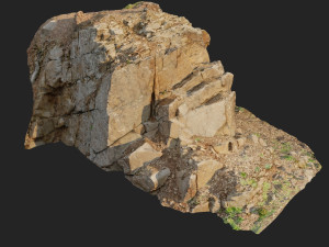 3d scanned cliff face f 3D मॉडल