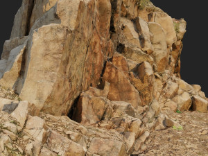 3d scanned cliff face f 3D मॉडल