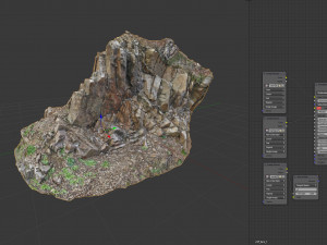 3d scanned cliff face f 3D मॉडल