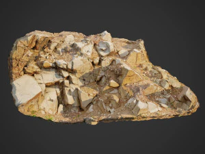 3D-gescannte Felswand g 3D Modell