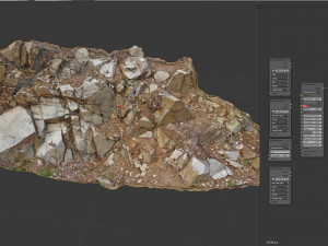 3d scanned cliff face g 3D-Modell