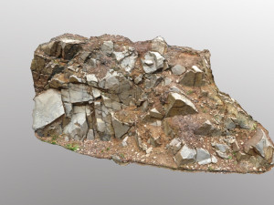 3d scanned cliff face g 3D-Modell