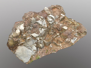 3d scanned cliff face g 3D-Modell