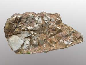 3d scanned cliff face g 3D-Modell