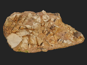 3d scanned cliff face g 3D-Modell