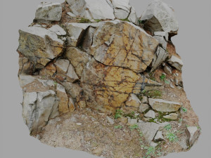 3d scanned cliff face h 3D-Modell