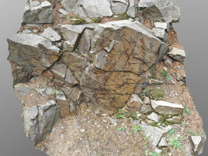 3d scanned cliff face h 3D-Modell