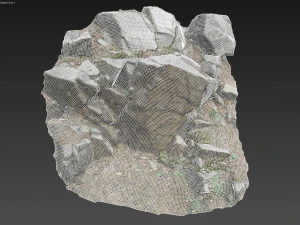 3d scanned cliff face h 3D Model