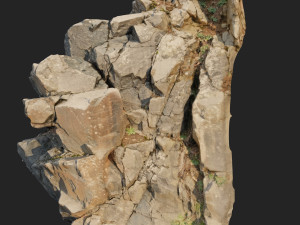3d scanned cliff face i 3D मॉडल