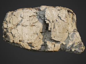 3d scanned cliff face j 3Dモデル