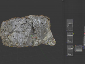 3d scanned cliff face j 3D Model