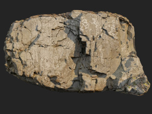 3d scanned cliff face j 3D Model