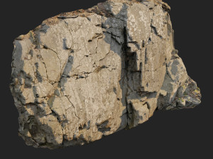 3d scanned cliff face j 3D Model