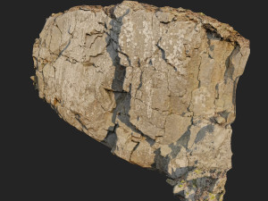 3d scanned cliff face j 3D Model