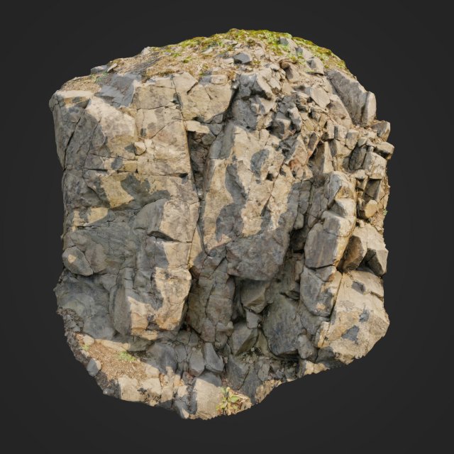 3d scanned cliff face k 3D Model .c4d .max .obj .3ds .fbx .stl .blend 