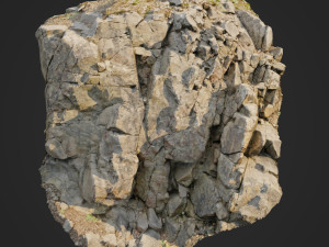 3d scanned cliff face k 3D Model