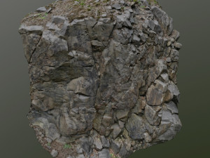 3d scanned cliff face k 3D Model
