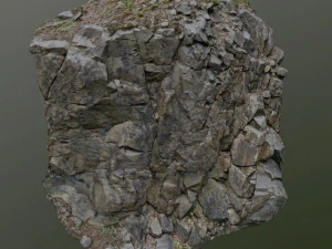 3d scanned cliff face k 3D Model