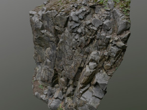 3d scanned cliff face k 3D Model