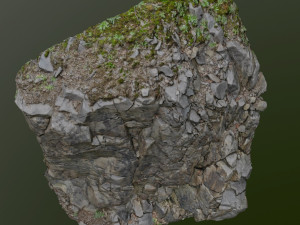 3d scanned cliff face k 3D Model