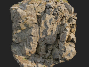 3d scanned cliff face k 3D Model