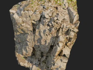 3d scanned cliff face k 3D Model