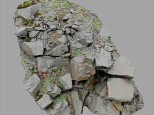 3d scanned cliff face l 3D मॉडल