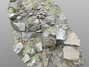 3d scanned cliff face l 3D Model